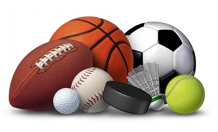 Sportartiklar bollar och racketar
